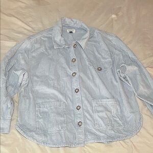 American Eagle Outfitters Light Blue Utility Jacket